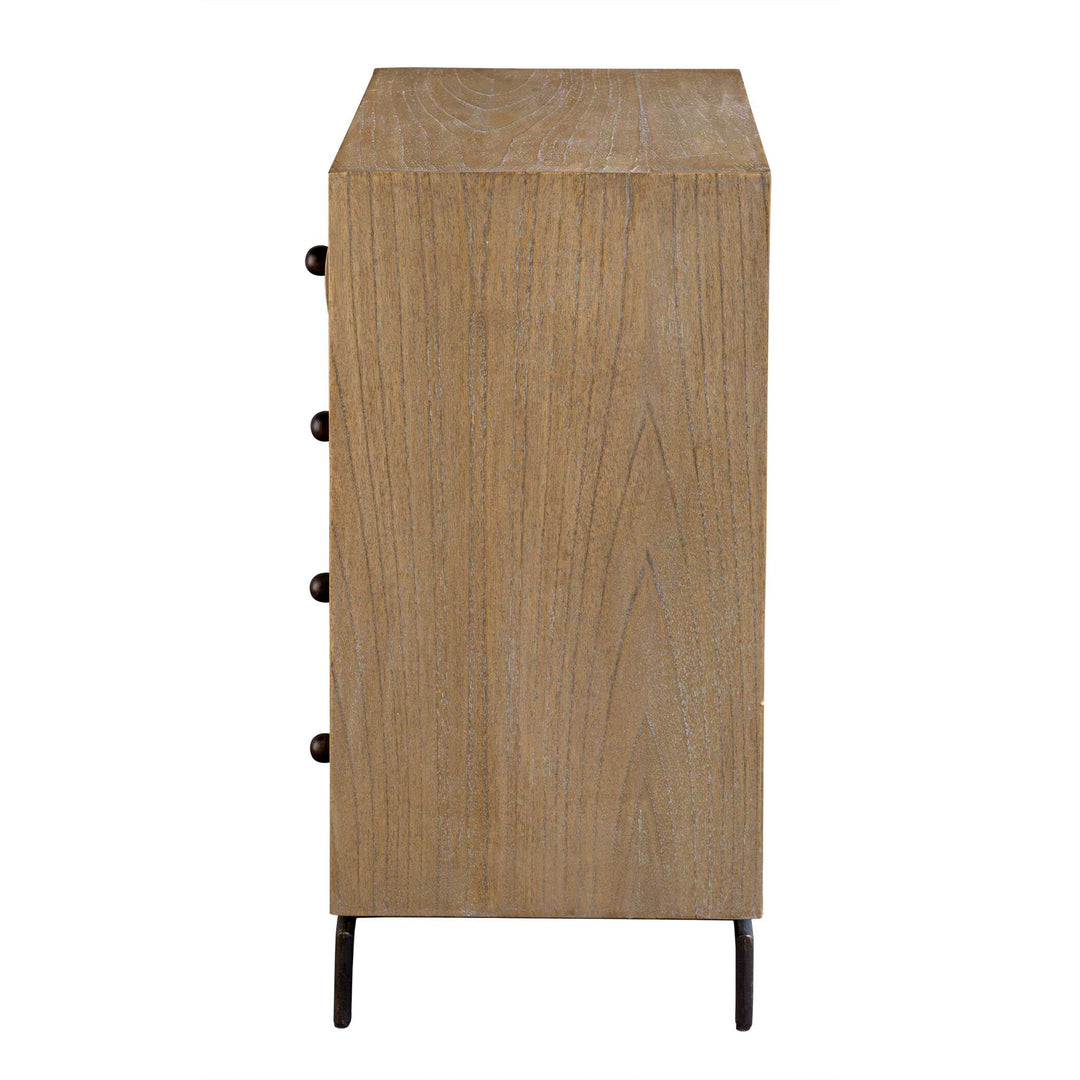 American Home Furniture Uttermost Millard Curved 4 Drawer Chest