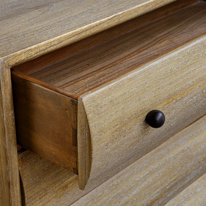 American Home Furniture Uttermost Millard Curved 4 Drawer Chest