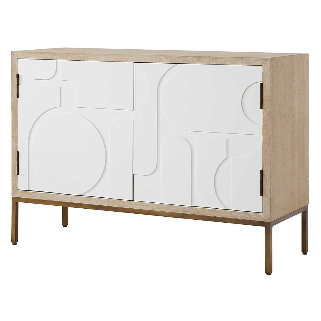 American Home Furniture Uttermost Weimar 2 Door White Cabinet