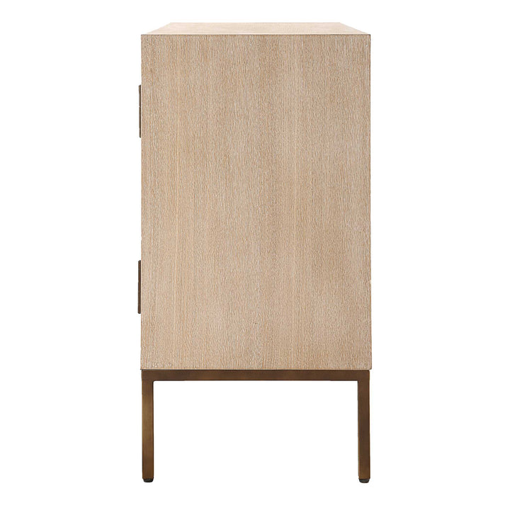 American Home Furniture Uttermost Weimar 2 Door White Cabinet