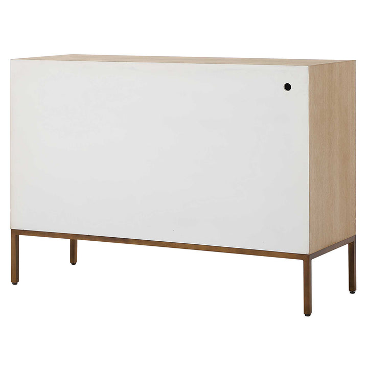 American Home Furniture Uttermost Weimar 2 Door White Cabinet