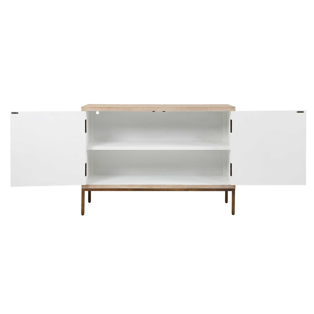 American Home Furniture Uttermost Weimar 2 Door White Cabinet