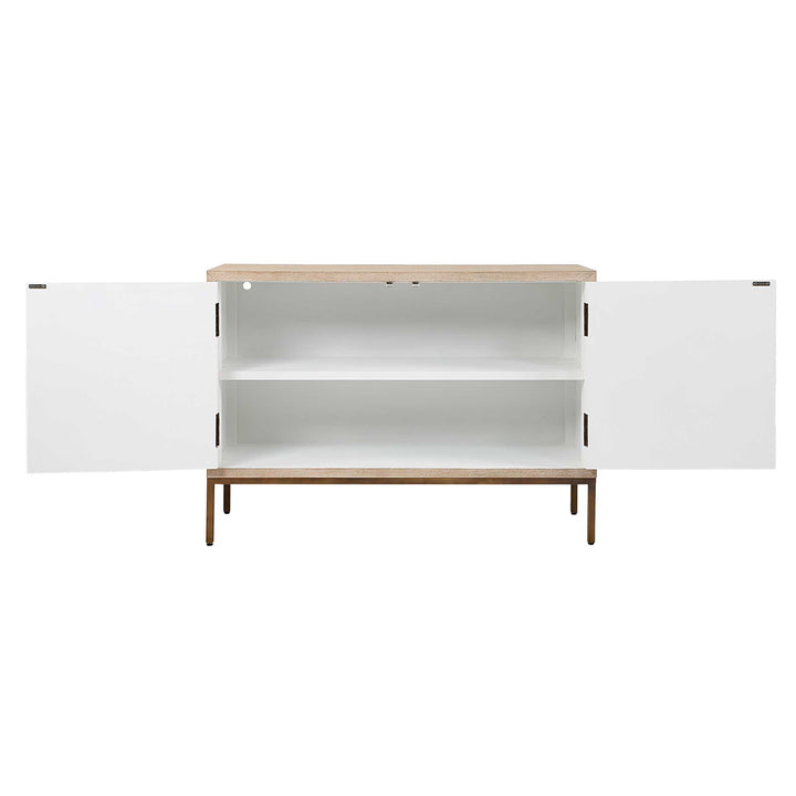 American Home Furniture Uttermost Weimar 2 Door White Cabinet