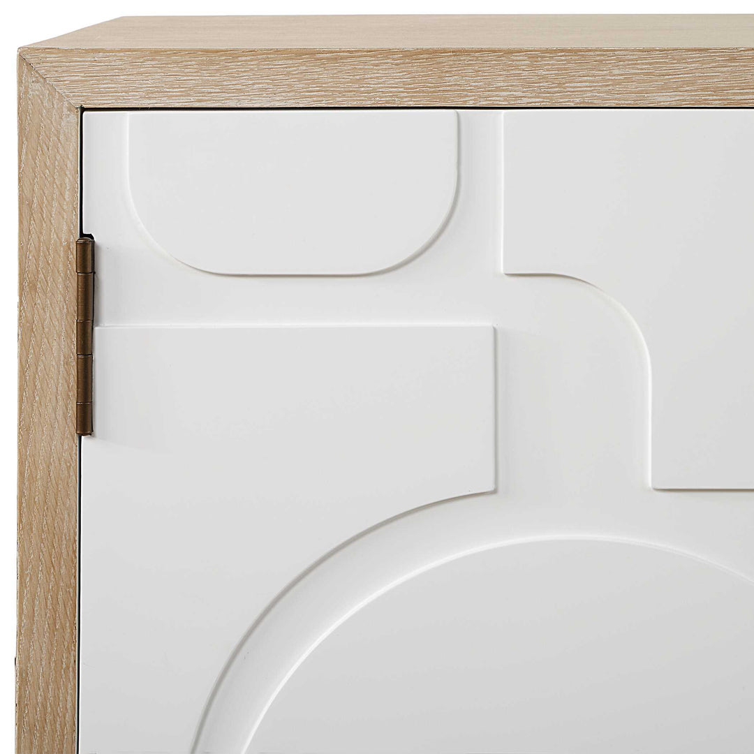 American Home Furniture Uttermost Weimar 2 Door White Cabinet