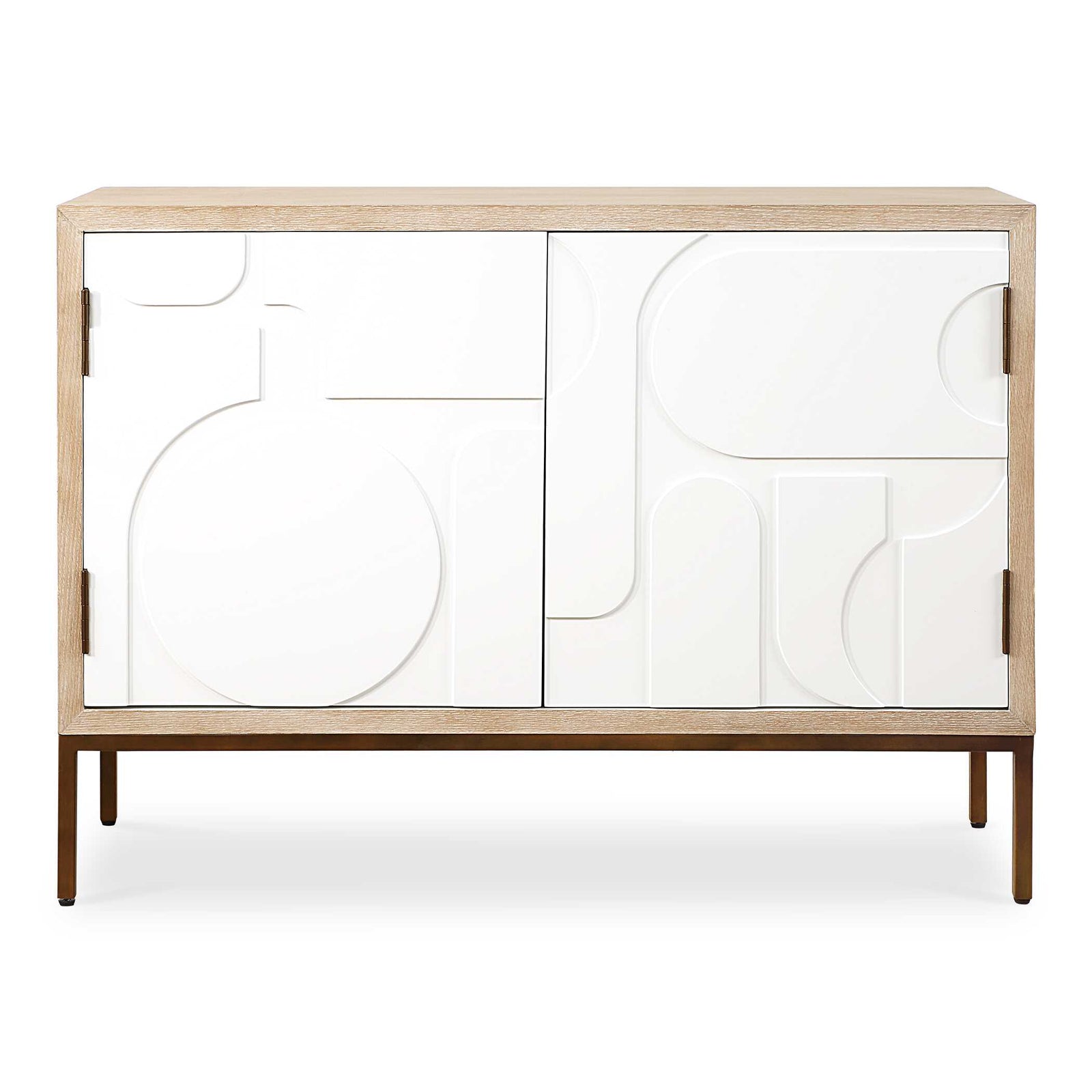 American Home Furniture Uttermost Weimar 2 Door White Cabinet