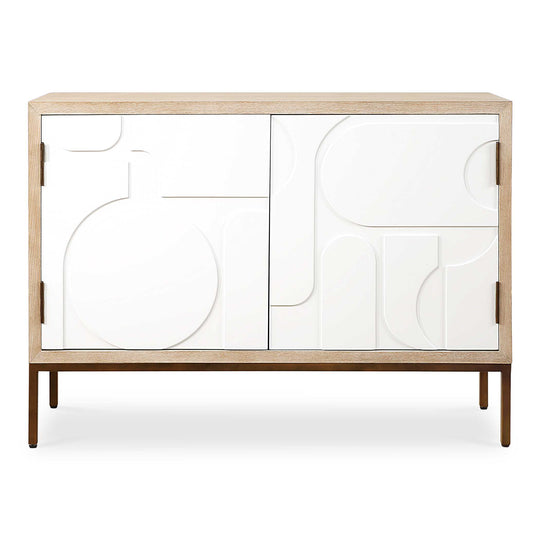 American Home Furniture Uttermost Weimar 2 Door White Cabinet