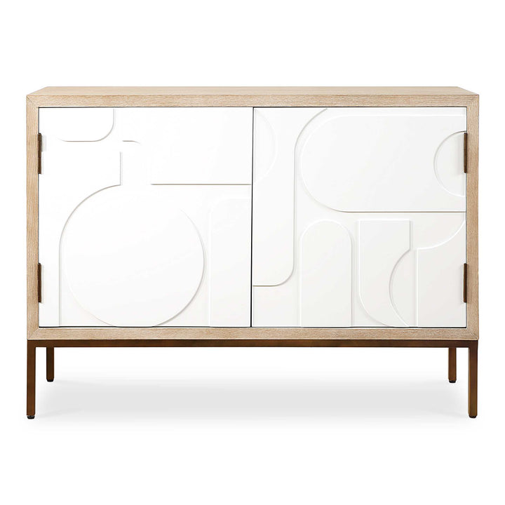 American Home Furniture Uttermost Weimar 2 Door White Cabinet