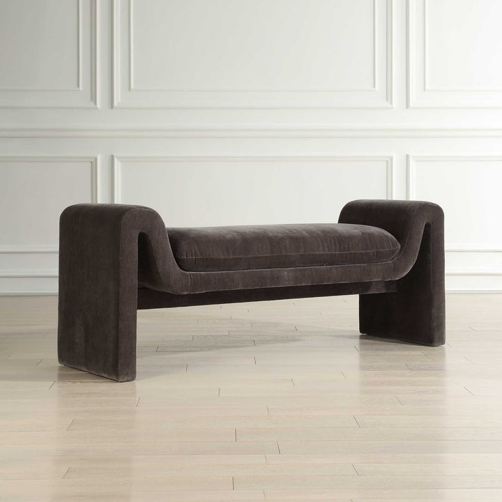 American Home Furniture Uttermost Manson Modern Charcoal Bench