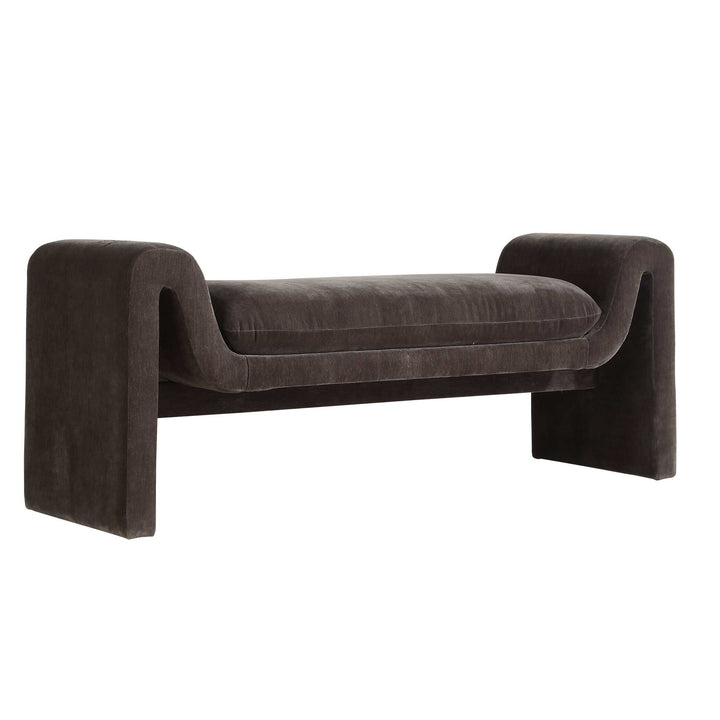 American Home Furniture Uttermost Manson Modern Charcoal Bench