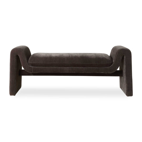 American Home Furniture Uttermost Manson Modern Charcoal Bench