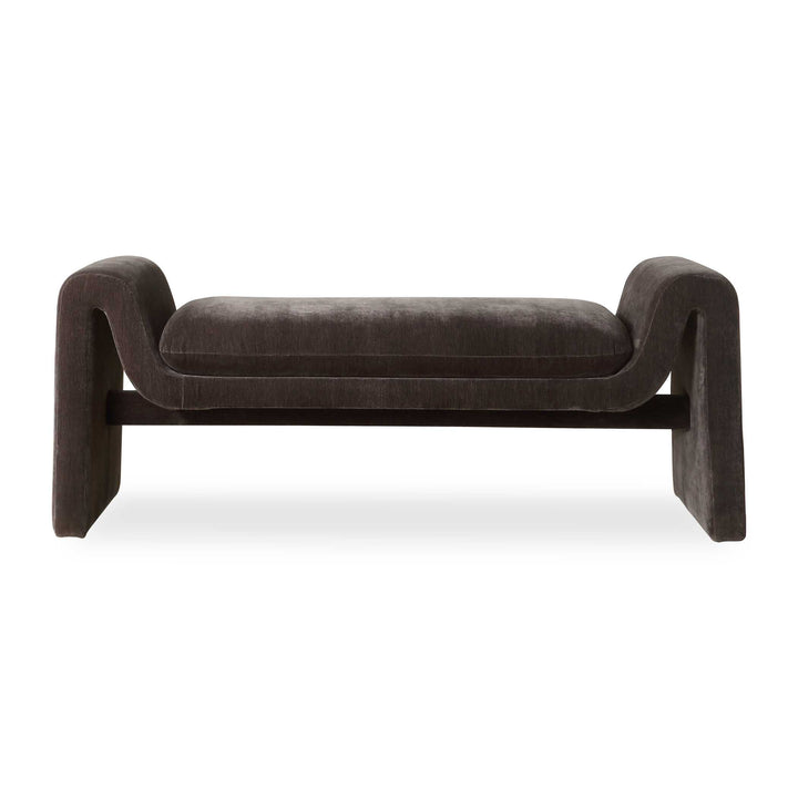 American Home Furniture Uttermost Manson Modern Charcoal Bench