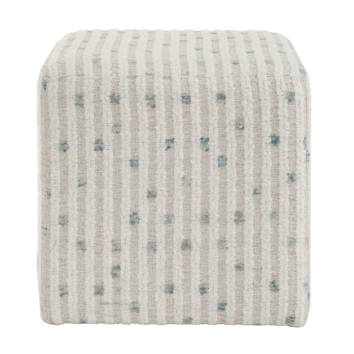 American Home Furniture Uttermost Joie White Chenille Ottoman