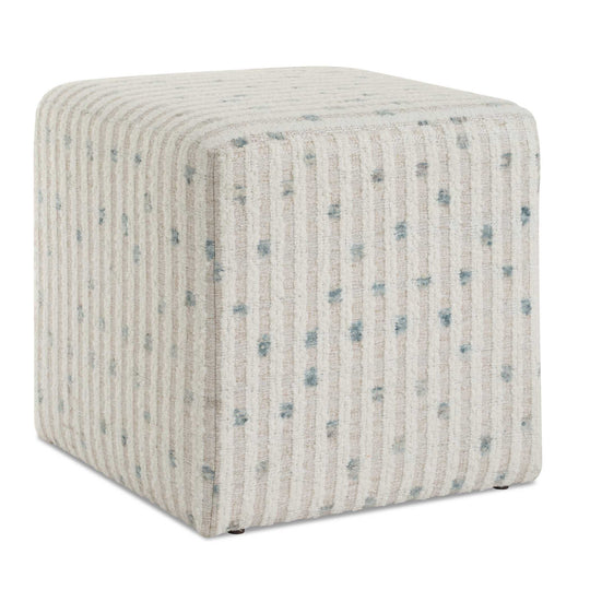 American Home Furniture Uttermost Joie White Chenille Ottoman