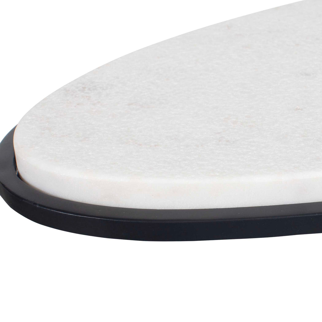 Morro White Marble Side Table