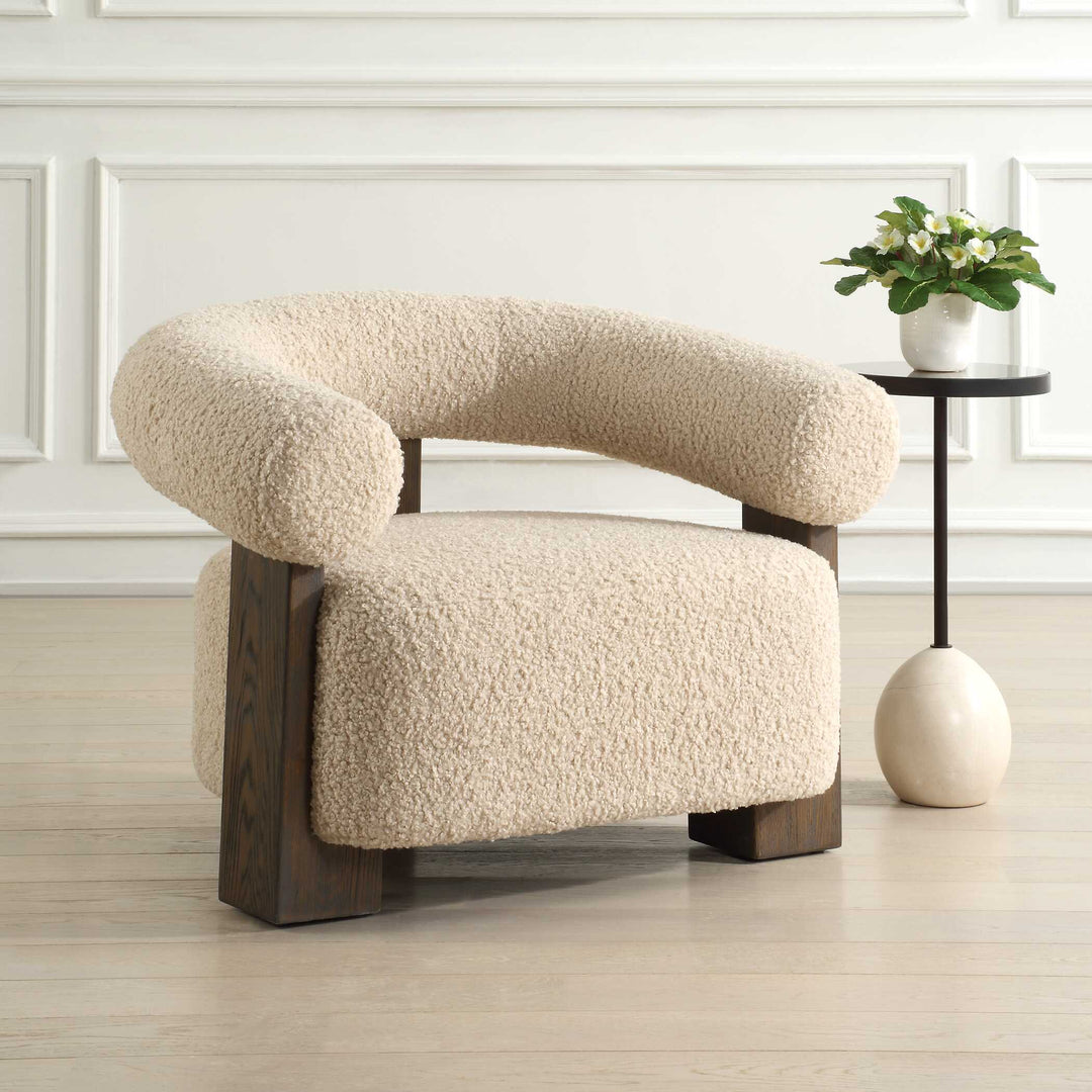 American Home Furniture Uttermost Lennox Shearling Accent Chair