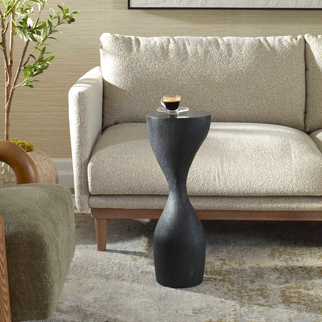 American Home Furniture Uttermost Mattison Black Drink Table