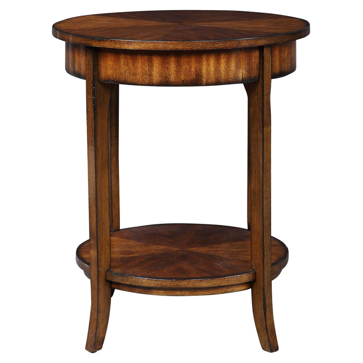 American Home Furniture Uttermost Carmel Round Lamp Table