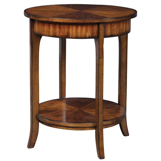 American Home Furniture Uttermost Carmel Round Lamp Table