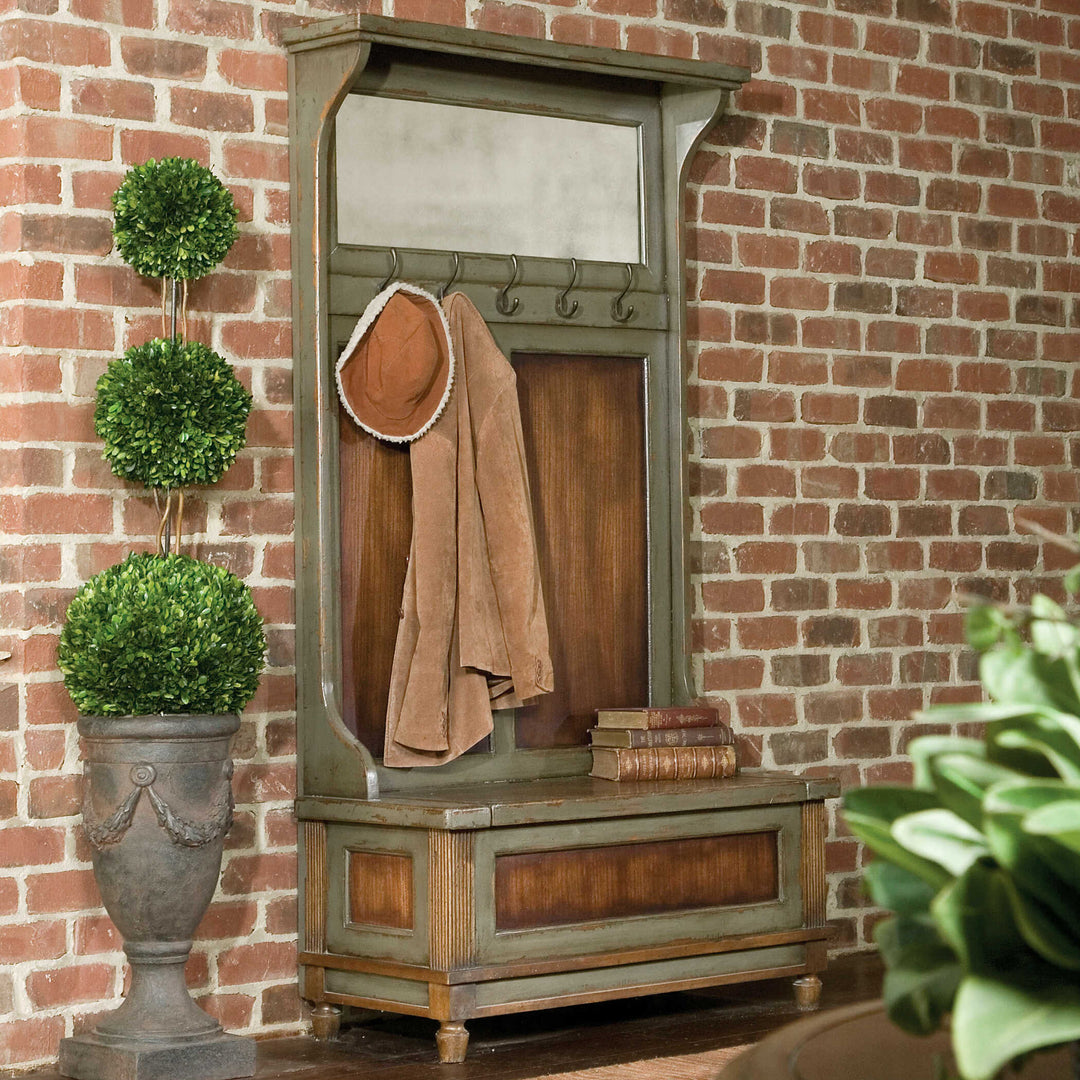 American Home Furniture Uttermost Riyo Distressed Hall Tree