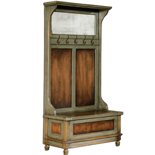 American Home Furniture Uttermost Riyo Distressed Hall Tree