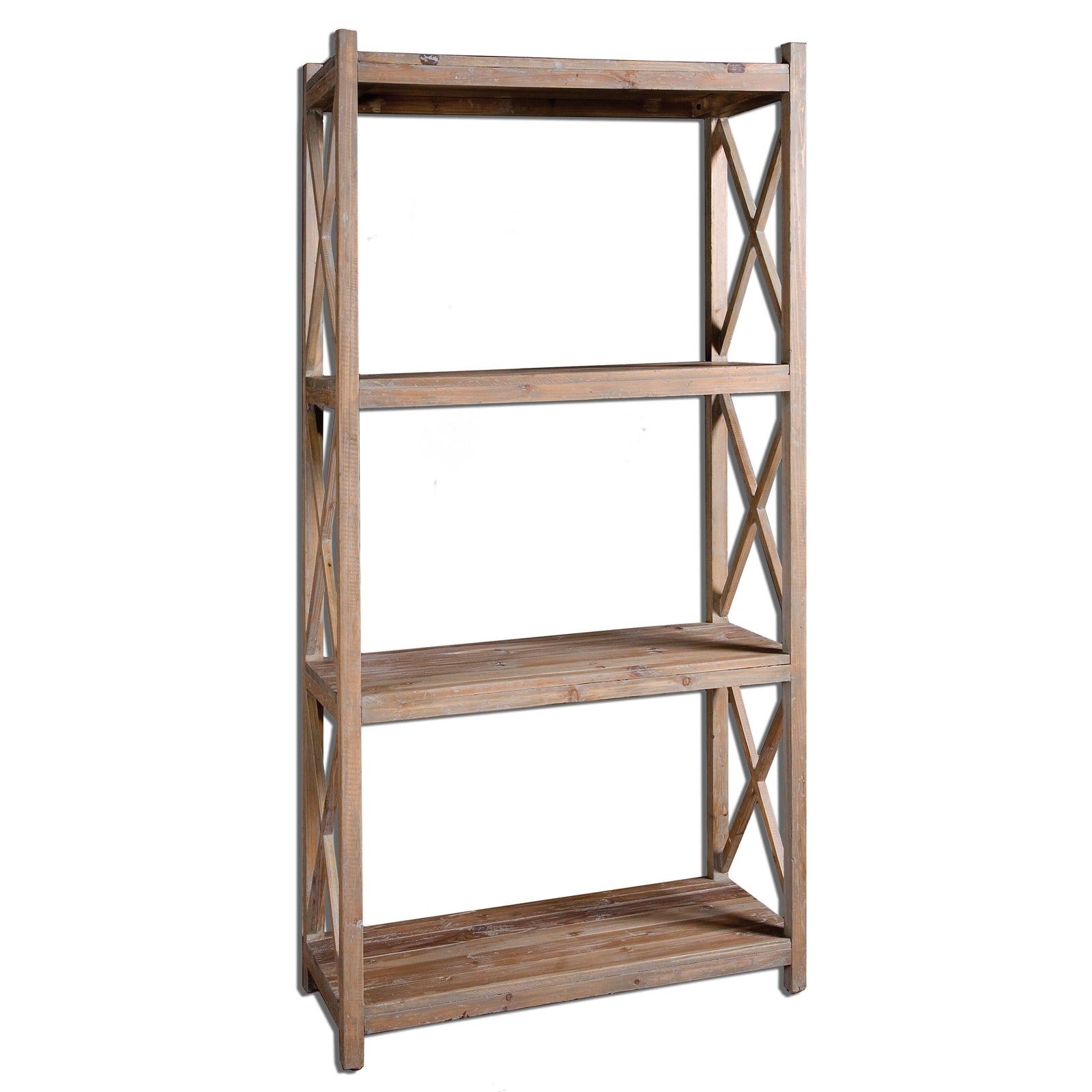 American Home Furniture Uttermost Stratford Reclaimed Wood Etagere