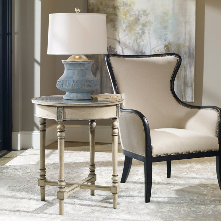American Home Furniture Uttermost Sandy Wing Back Armchair