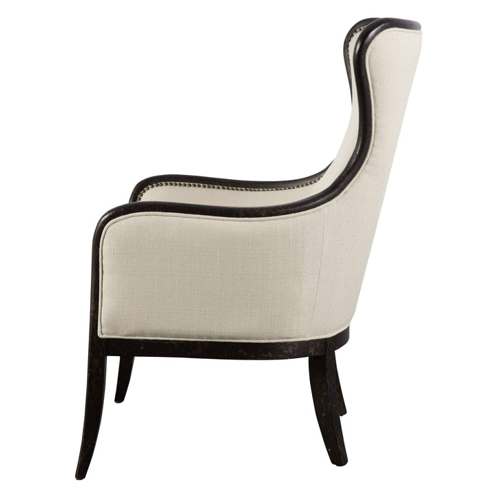 American Home Furniture Uttermost Sandy Wing Back Armchair