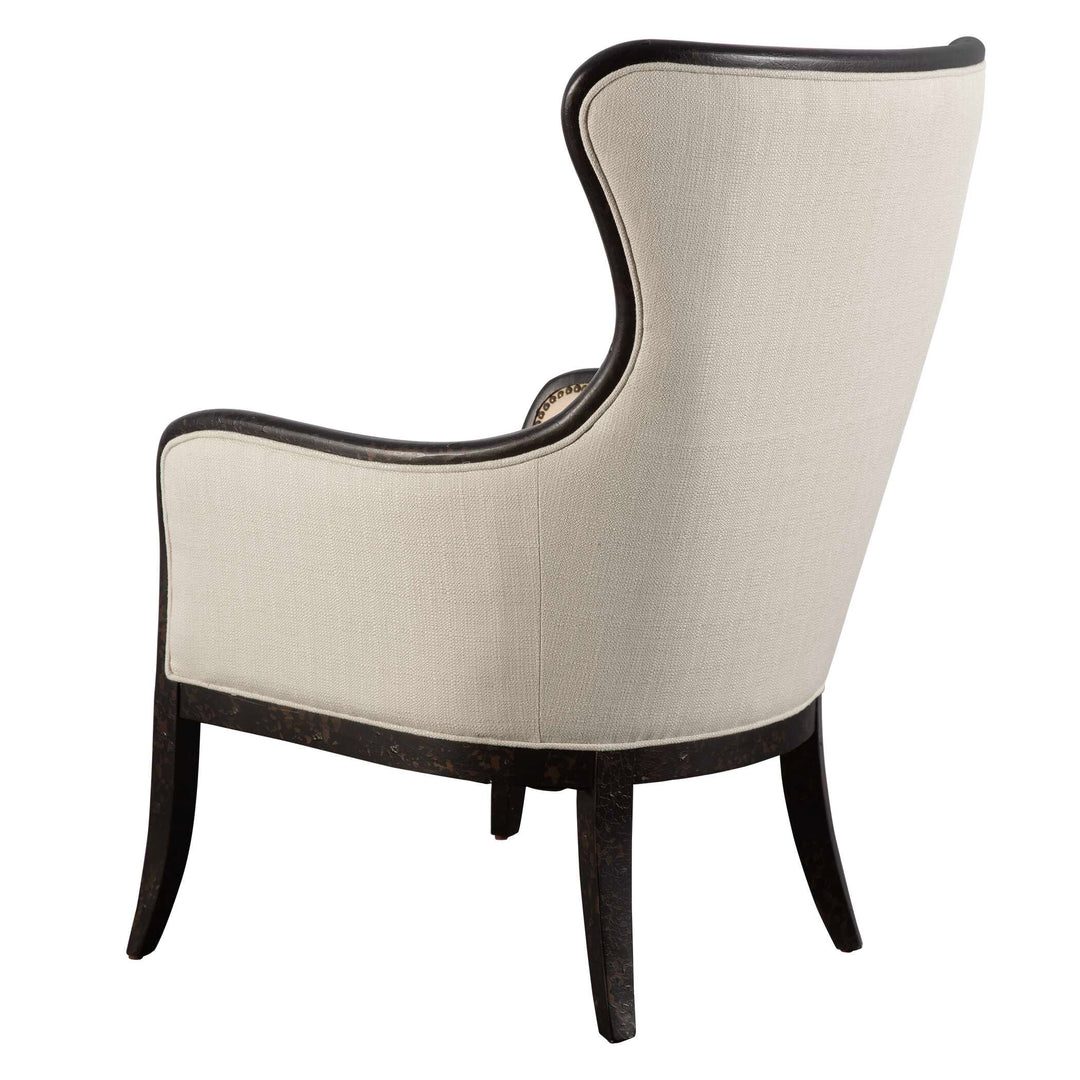 American Home Furniture Uttermost Sandy Wing Back Armchair