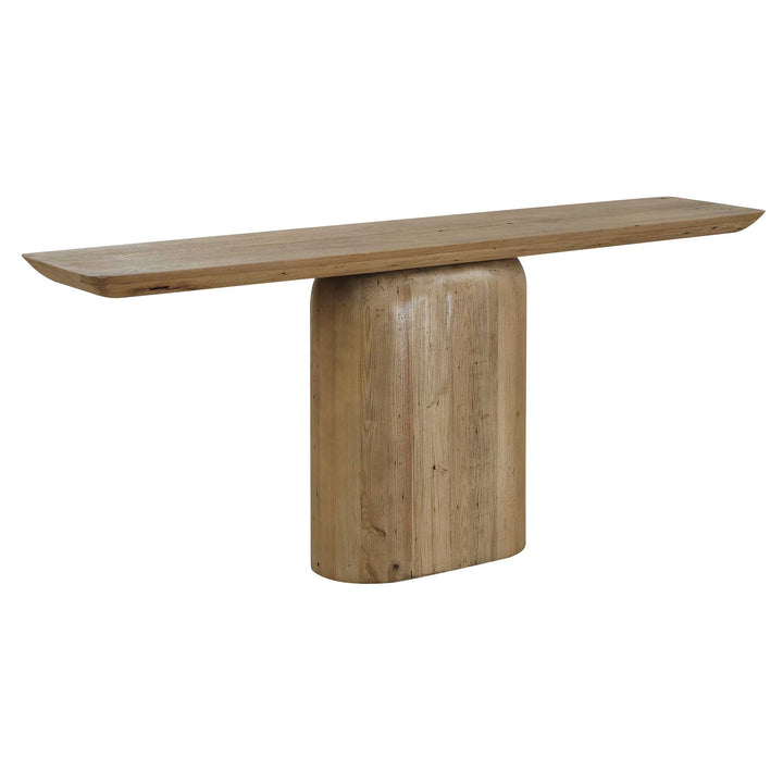American Home Furniture Uttermost Camerlin Reclaimed Oak Console Table