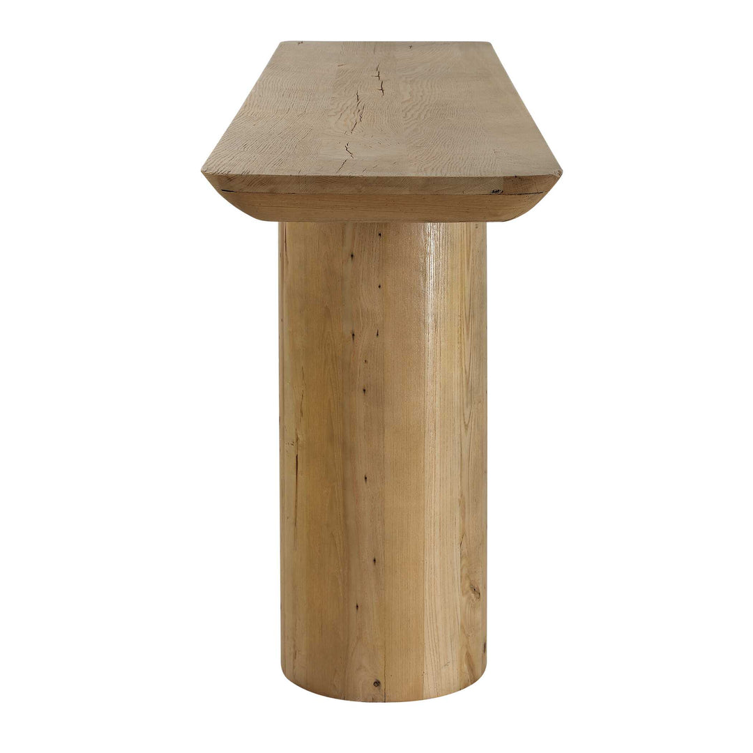 American Home Furniture Uttermost Camerlin Reclaimed Oak Console Table