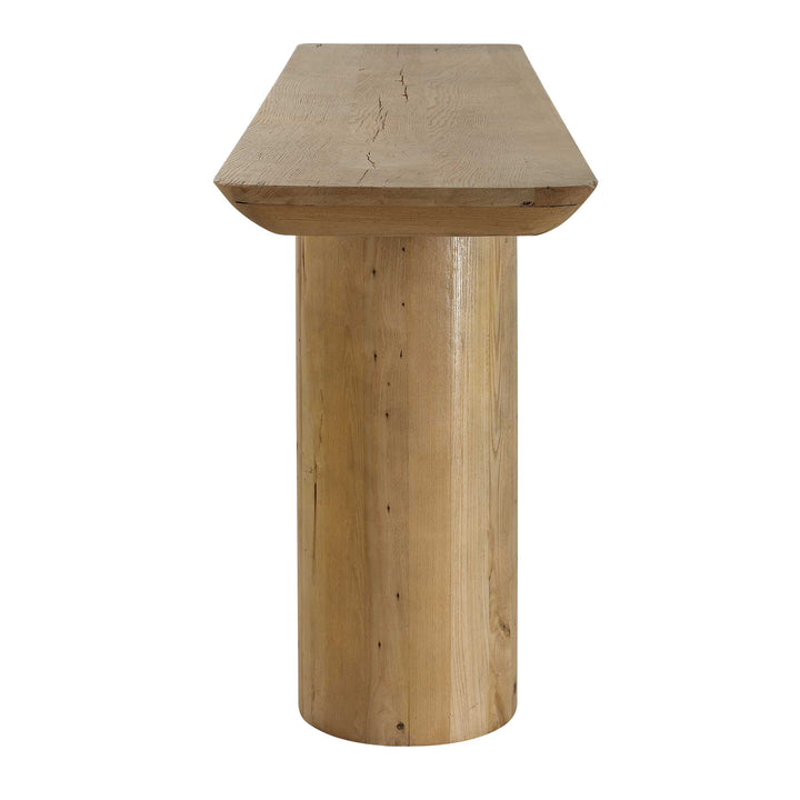 American Home Furniture Uttermost Camerlin Reclaimed Oak Console Table