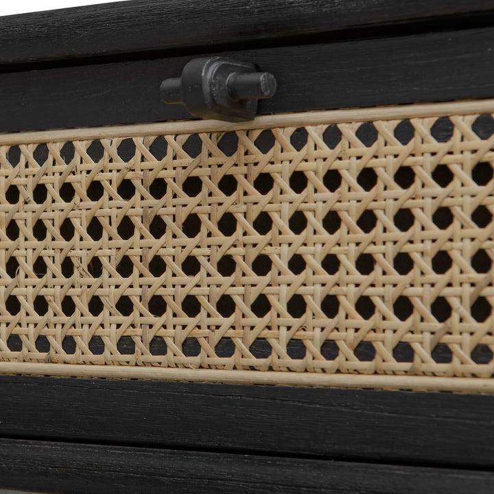 American Home Furniture Uttermost Coast Black Rattan Side Table