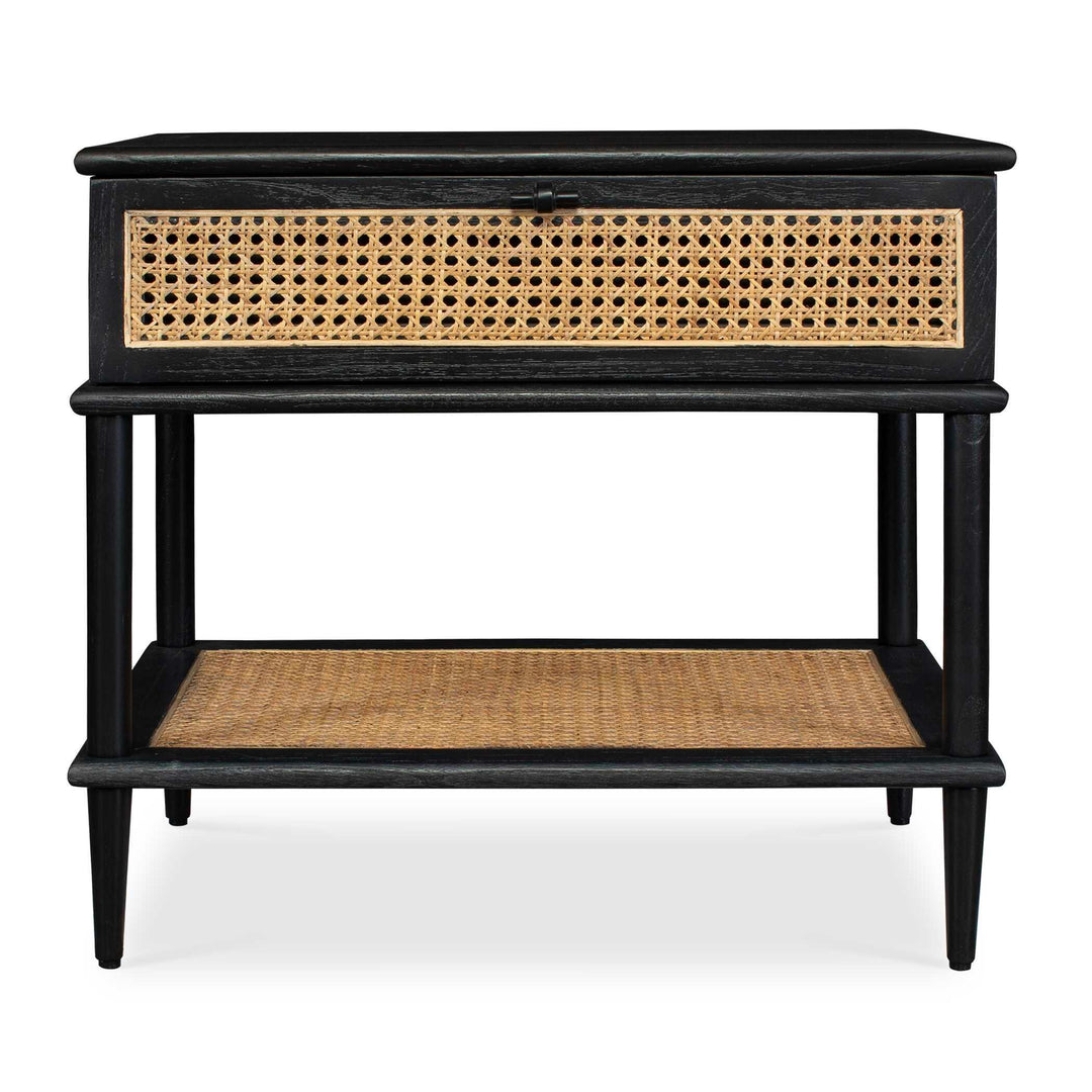 Coast Black Rattan Side Table - AmericanHomeFurniture