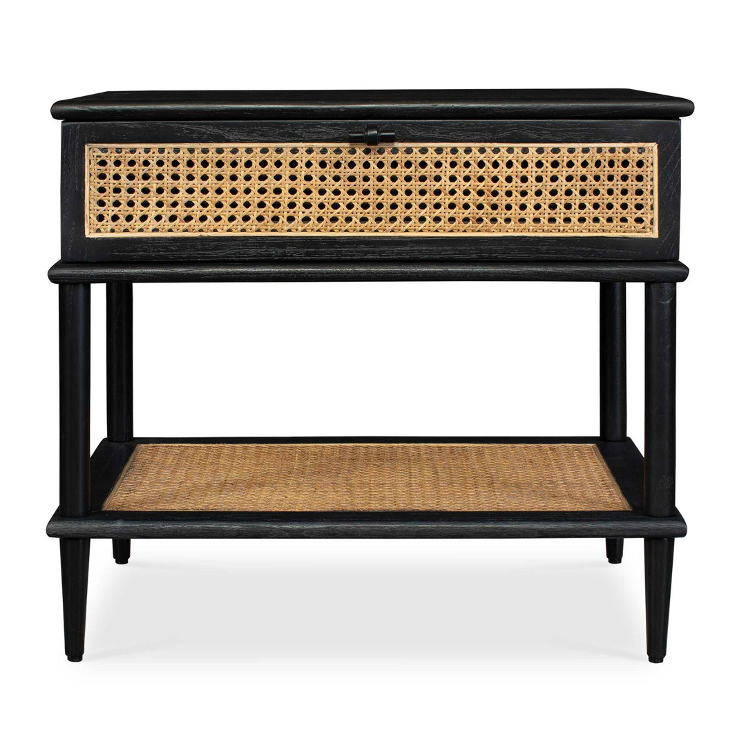 American Home Furniture Uttermost Coast Black Rattan Side Table
