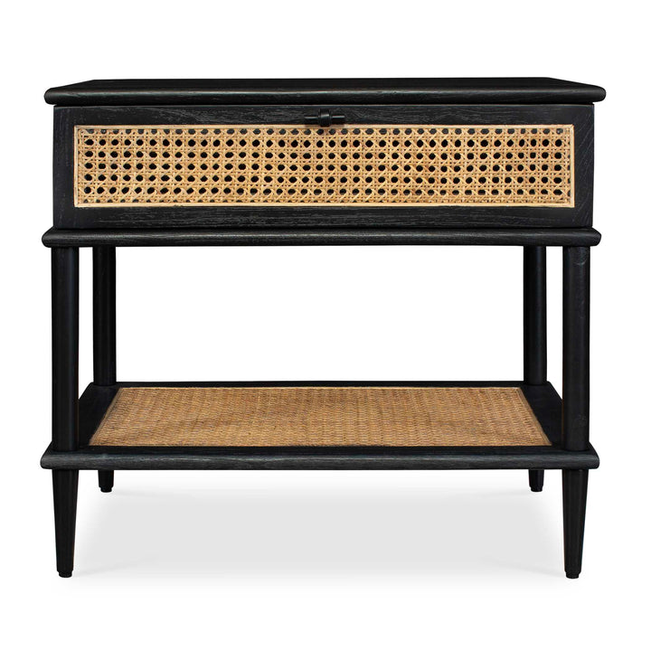 American Home Furniture Uttermost Coast Black Rattan Side Table