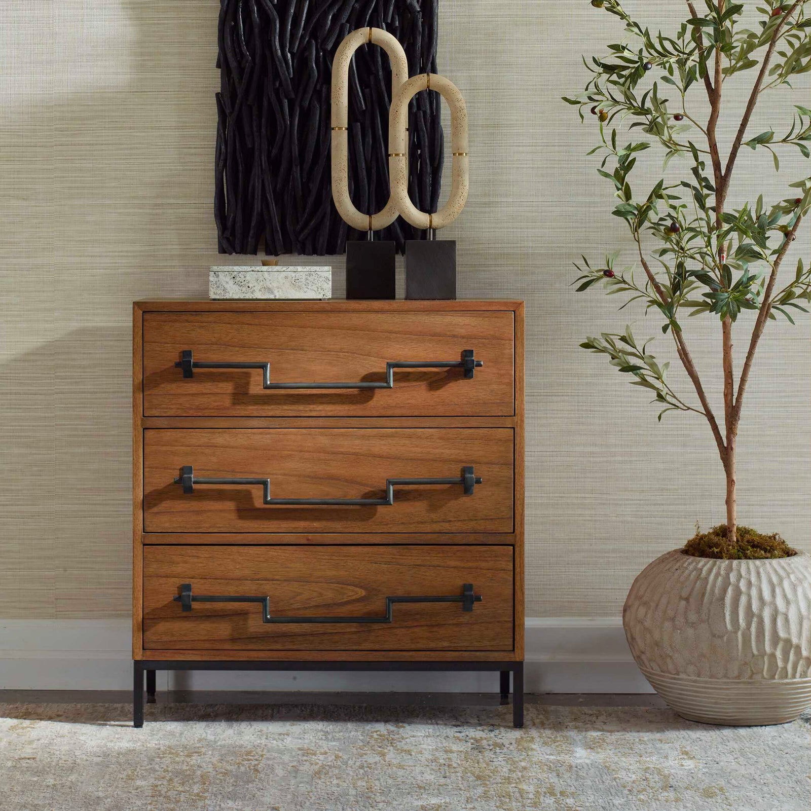American Home Furniture Uttermost Jory Natural Wood Accent Chest