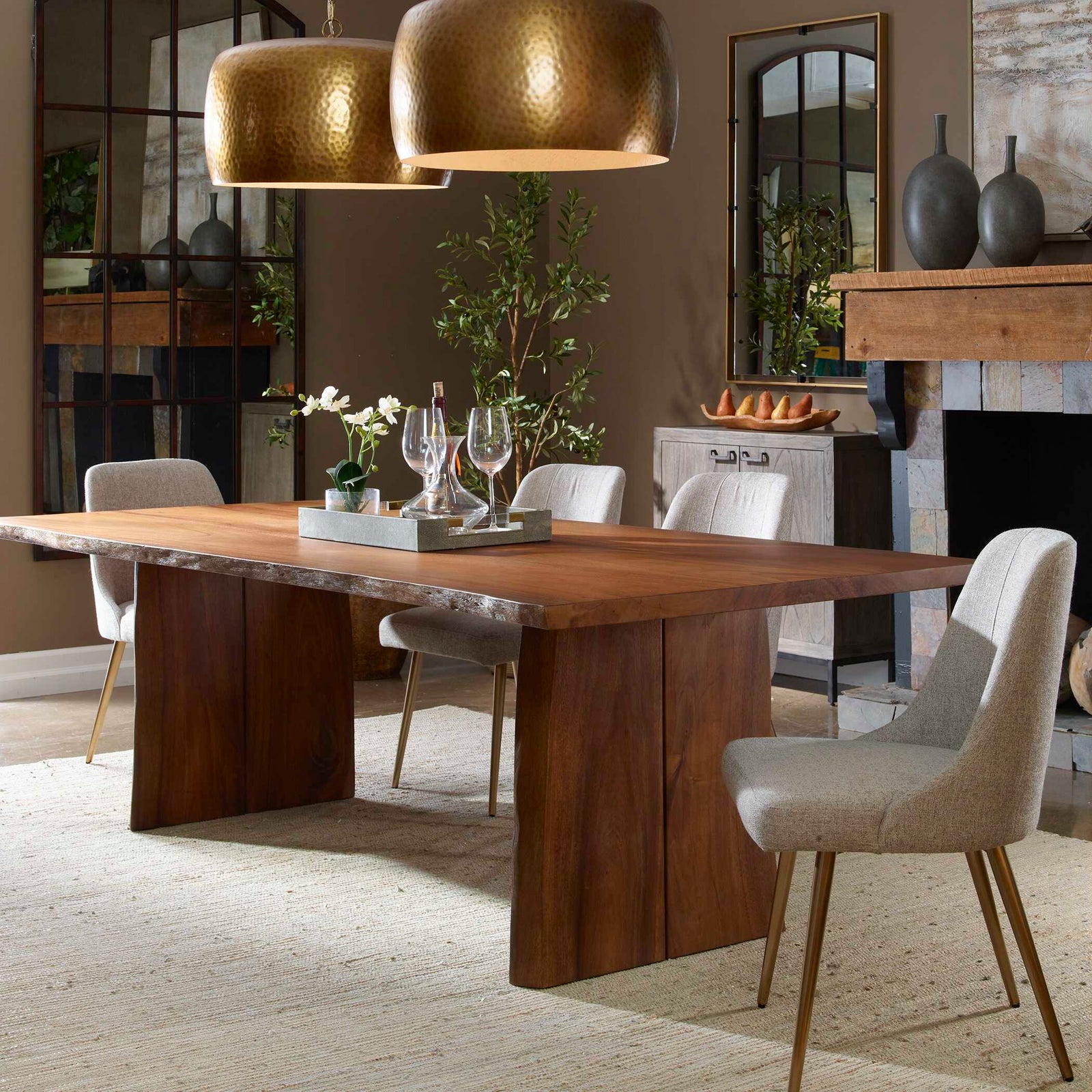 American Home Furniture Uttermost Glenmore Wood Dining Table
