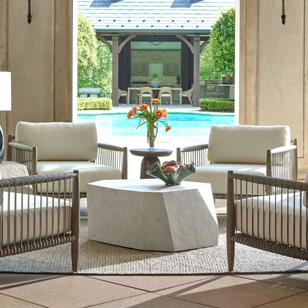 American Home Furniture Uttermost Parra Limestone Outdoor Coffee Table
