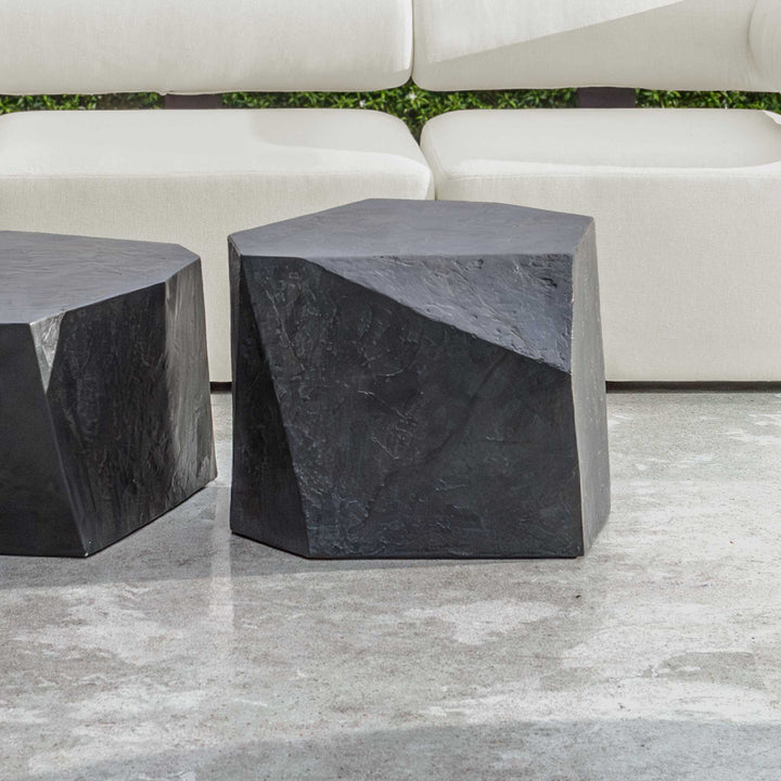 American Home Furniture Uttermost Parra Slate Outdoor Side Table