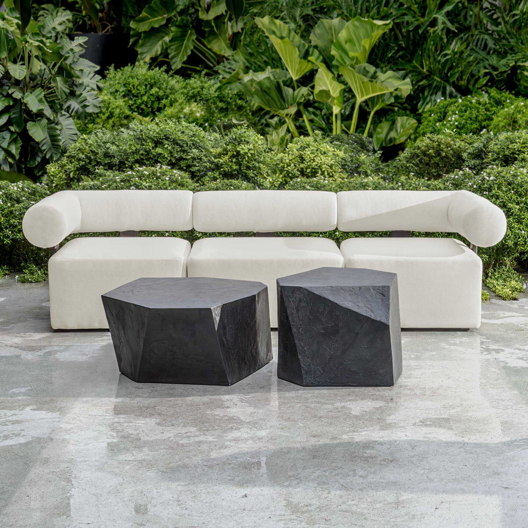 American Home Furniture Uttermost Parra Slate Outdoor Side Table