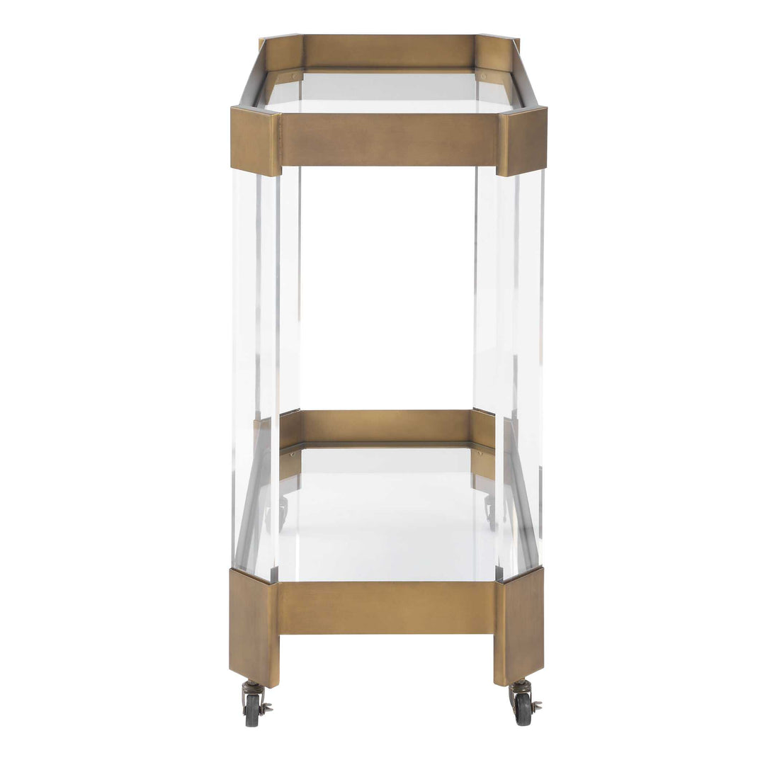 American Home Furniture Uttermost Giselle Bronze Bar Cart