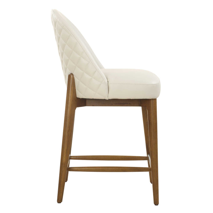 American Home Furniture Uttermost Stitches Leather Counter Stool