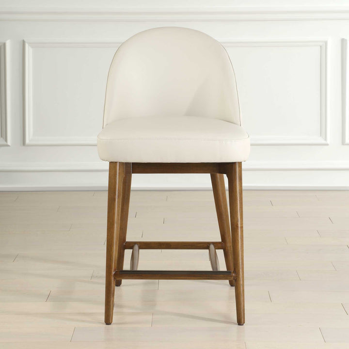 American Home Furniture Uttermost Stitches Leather Counter Stool