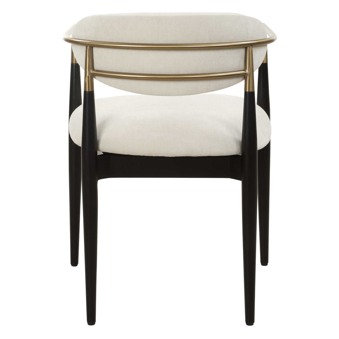 American Home Furniture Uttermost Moxie White Dining Arm Chair Set of 2