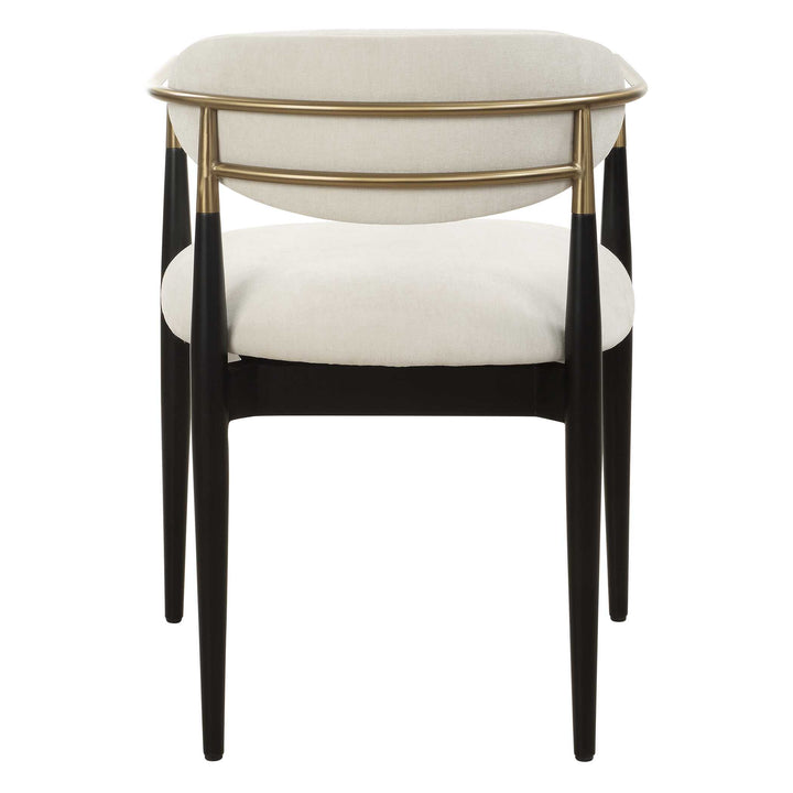 American Home Furniture Uttermost Moxie White Dining Arm Chair Set of 2