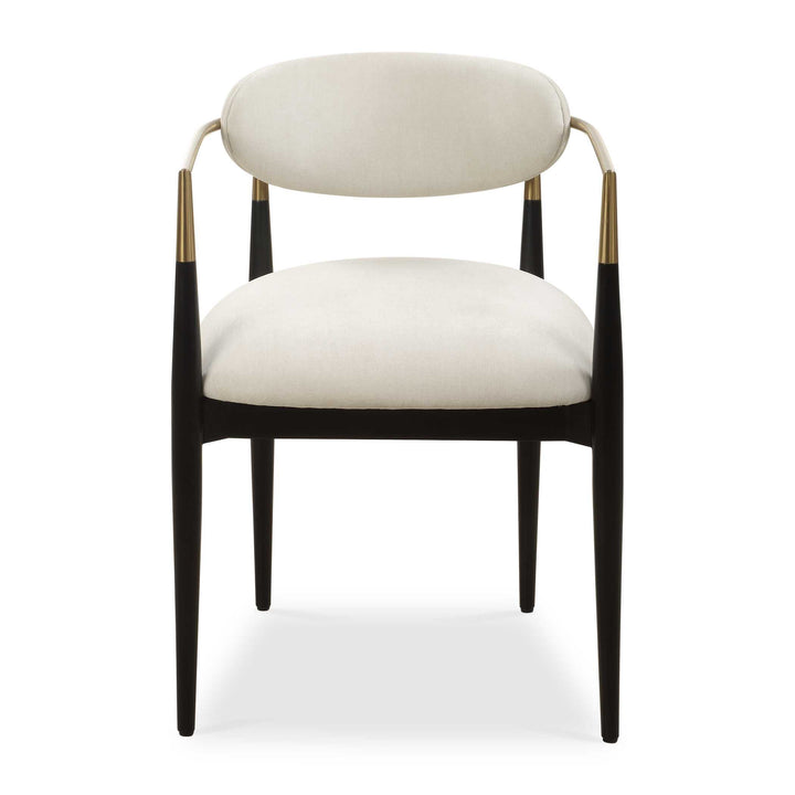 American Home Furniture Uttermost Moxie White Dining Arm Chair Set of 2