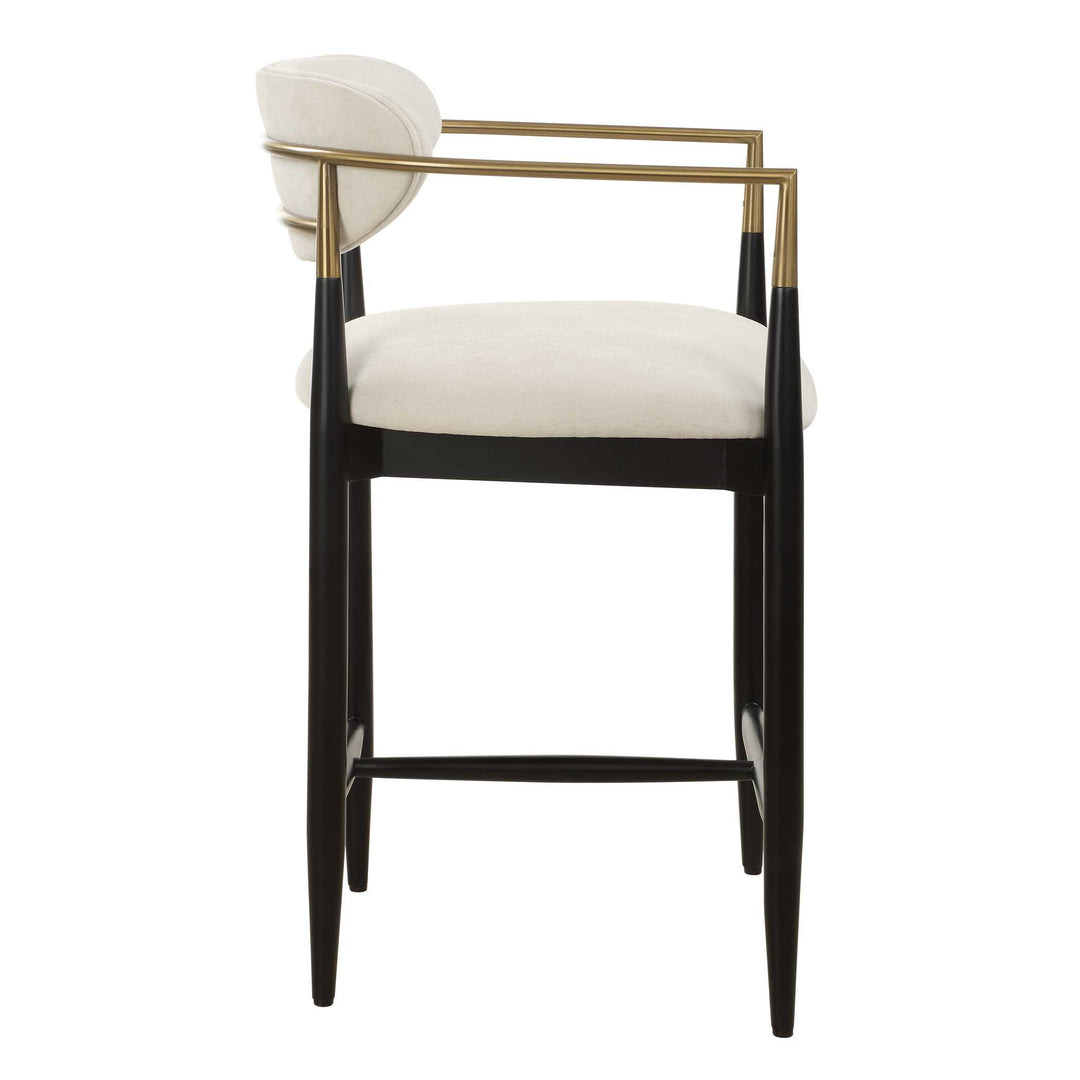 American Home Furniture Uttermost Moxie White Counter Stool