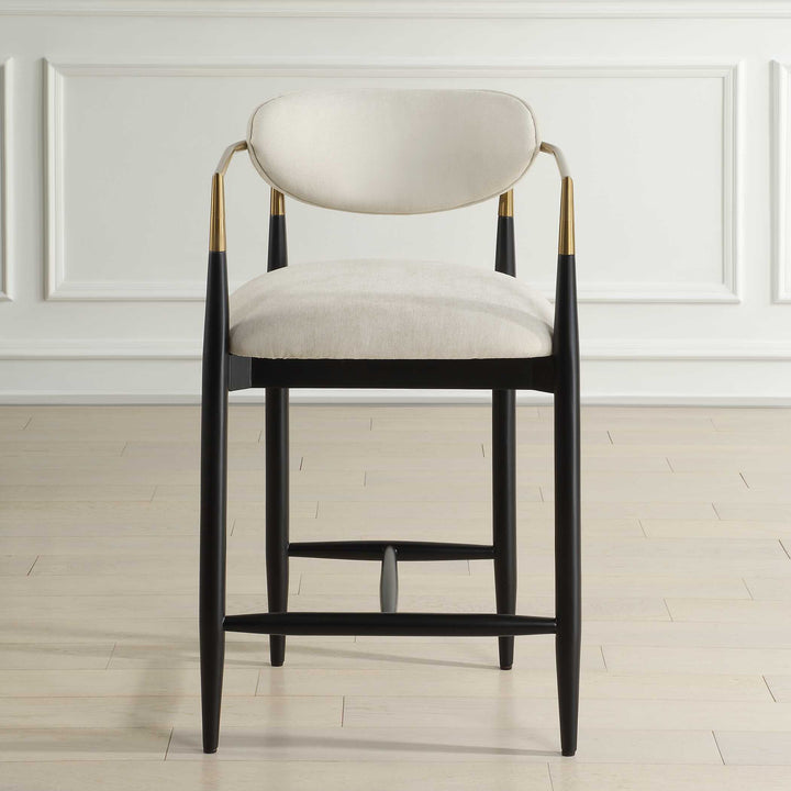 American Home Furniture Uttermost Moxie White Counter Stool