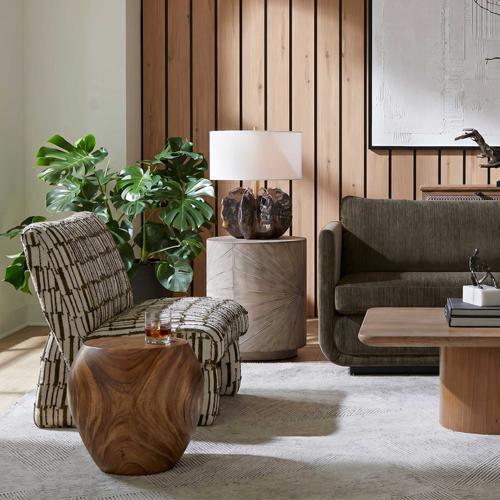 Lomas Solid Wood Accent Stool