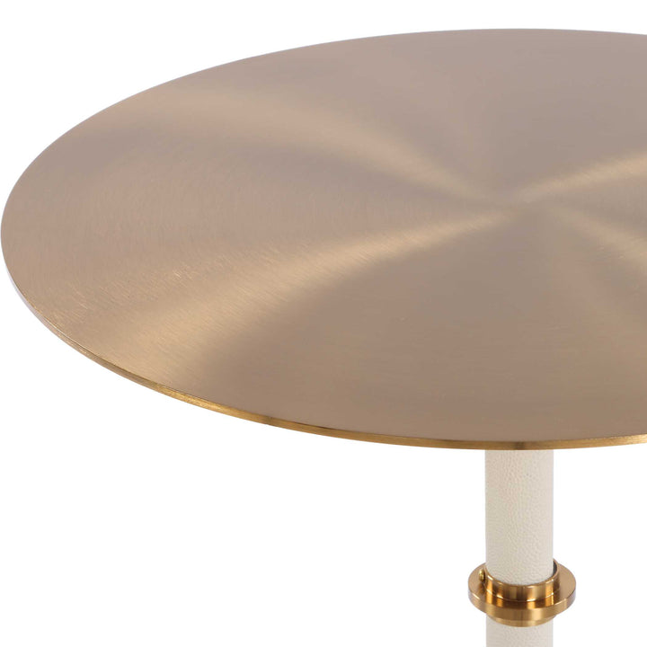 American Home Furniture Uttermost Cyprus Brass Accent Table